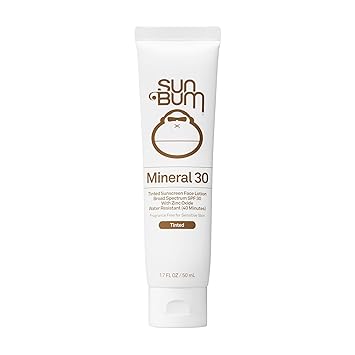 Sun Bum Mineral SPF 30 Tinted Face Sunscreen - Matte Primer Travel Size 1.7 oz