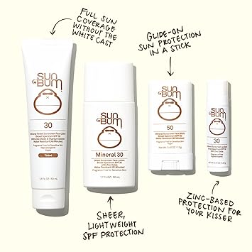 Sun Bum Mineral SPF 30 Tinted Face Sunscreen - Matte Primer Travel Size 1.7 oz