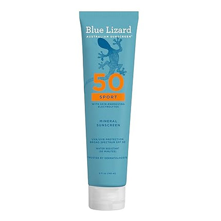 Blue Lizard Australian Sport Mineral Sunscreen Lotion, SPF 50, 5 fl oz