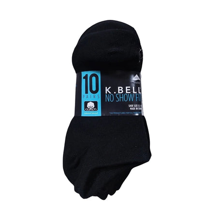 K Bell Women's No Show Sock, 10 pairs