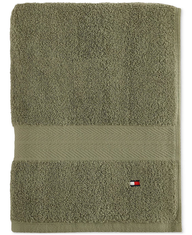 Tommy Hilfiger Modern American Solid Cotton Bath Towel, 30" x 54"