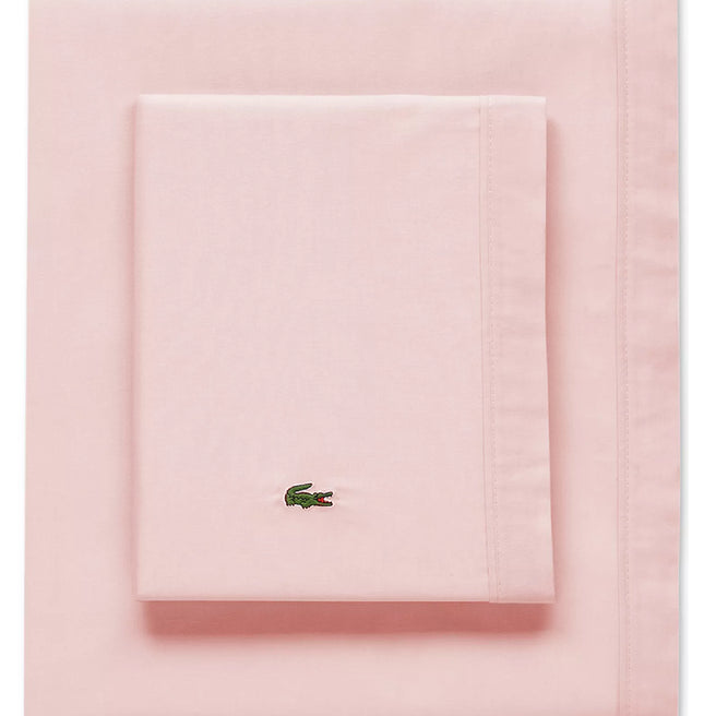 Lacoste Solid Cotton Percale Sheet Set, Queen