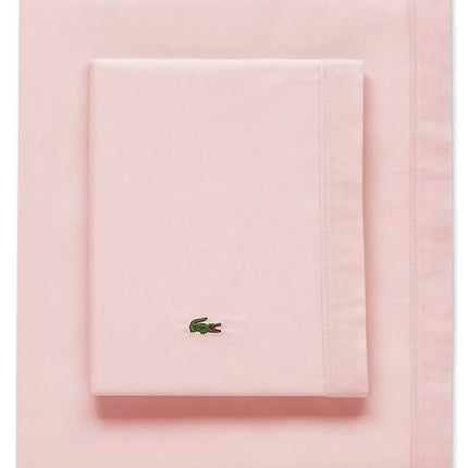 Lacoste Solid Cotton Percale Sheet Set, King