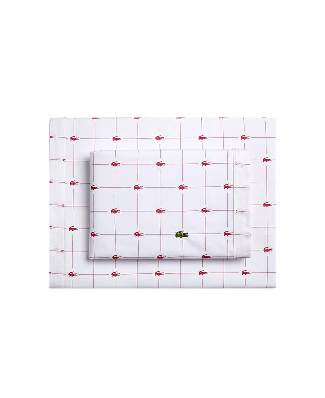 Lacoste Cotton Percale Slice Sheet 4-Pc. Set, Queen