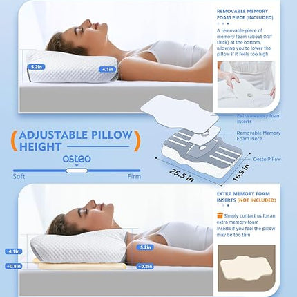 Osteo Cervical Memory Foam Pillow Queen