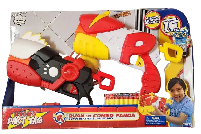 Ryan’s Dart Tag Blaster & Target Pack – Ryan vs Combo Panda 16 Darts