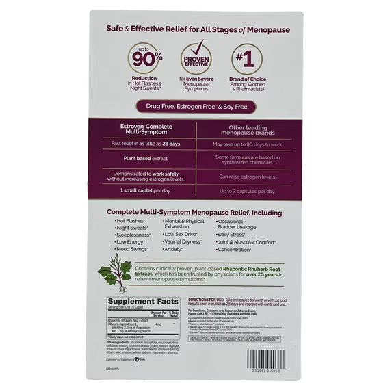 Estroven Complete Multi-Symptom Menopause Relief, 84 Caplets