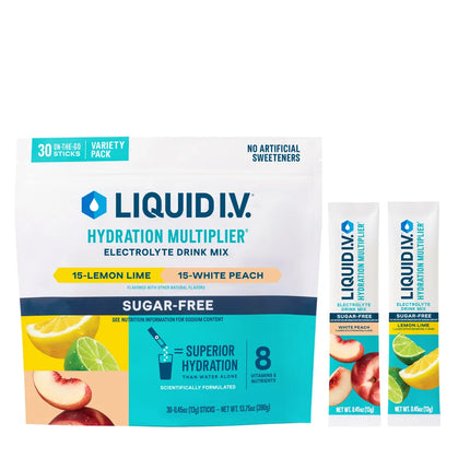 Liquid I.V. Hydration Multiplier, 30 Individual Serving Stick Packs, Sugar Free, Variety Pack