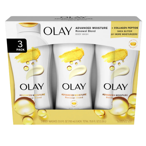 Olay Advanced Moisture Renewal Blend Body Wash 3-Pack, 23.6 oz