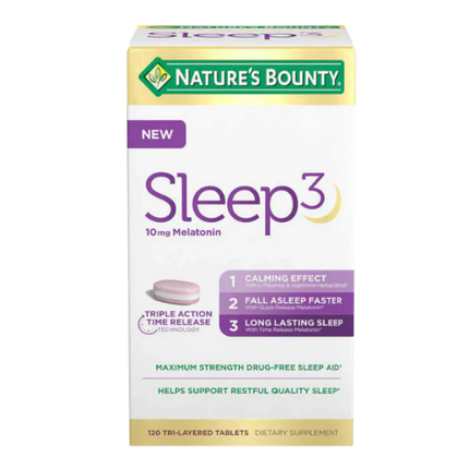 Nature's Bounty Sleep3 10 mg. Melatonin, 120 Tablets