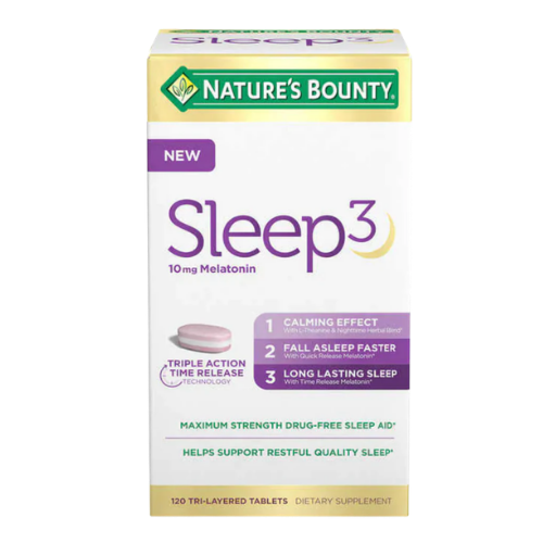 Nature's Bounty Sleep3 10 mg. Melatonin, 120 Tablets